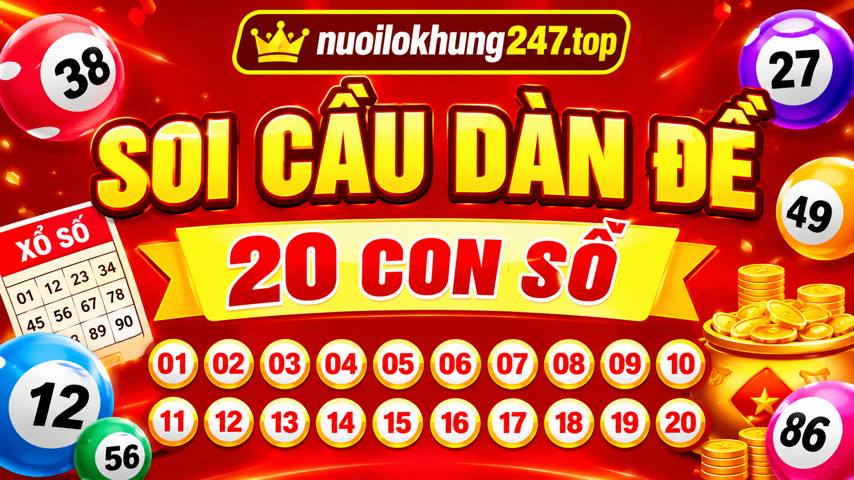 Soi cầu dàn đề 20 con số