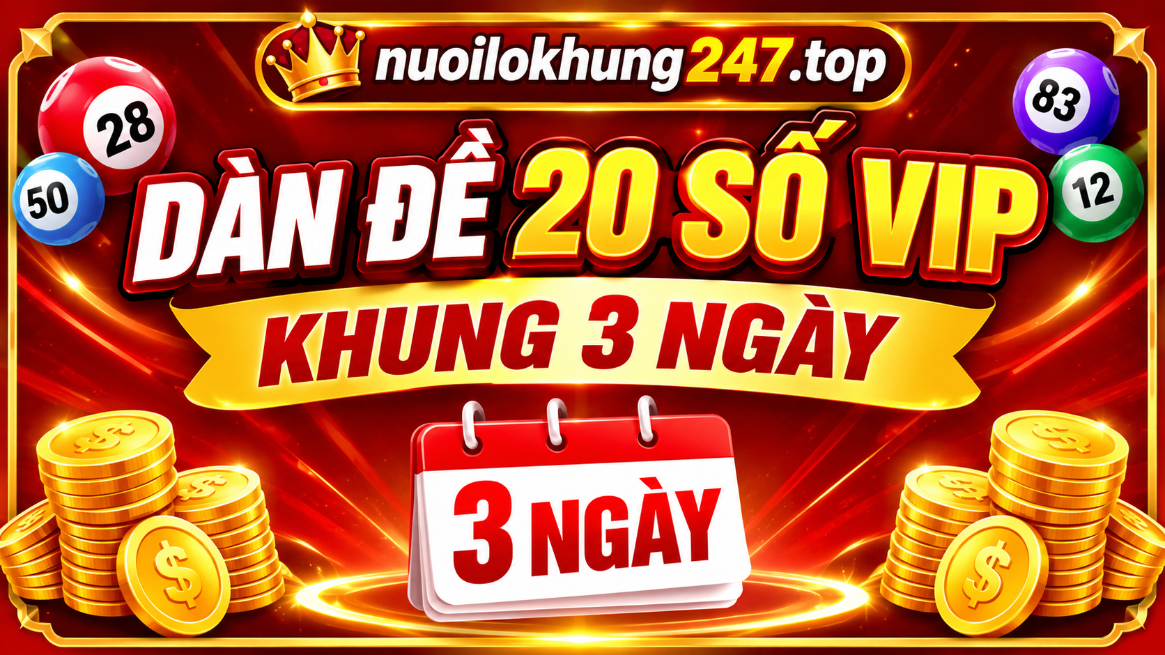 Dàn đề 20 số Vip khung 3 ngày cực đẳng cấp